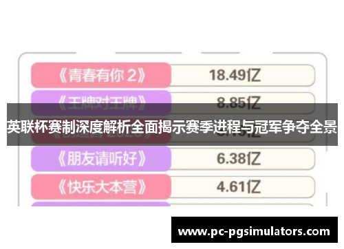 英联杯赛制深度解析全面揭示赛季进程与冠军争夺全景